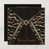 Invitation Modèle de l'invitation du parti Leopard (Devant / Derrière)