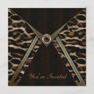Invitation Modèle de l'invitation du parti Leopard