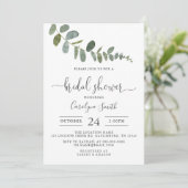 Invitation Modèle de l'invitation Eucalyptus Bridal Show (Debout devant)