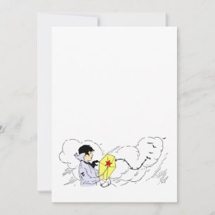 Invitation Modèle de l'invitation Kite and Windy Clouds