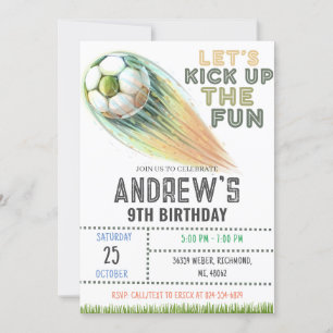 Invitation Modèle de l'invitation pour l'anniversaire de foot