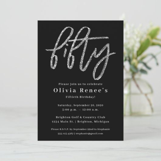 Invitation Modèle de l'invitation pour le 50e anniversaire de (Debout devant)