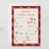 Invitation Modèle de liste de Noël (Devant)