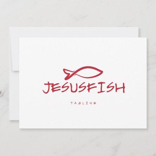 Invitation modèle de logo Poisson JÉSUS (Devant)