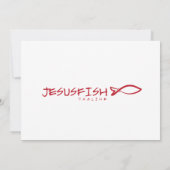 Invitation modèle de logo Poisson JÉSUS (Dos)