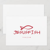 Invitation modèle de logo Poisson JÉSUS (Devant / Derrière)