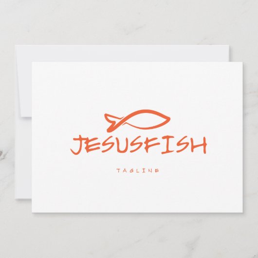 Invitation modèle de logo Poisson JÉSUS (Devant)