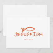 Invitation modèle de logo Poisson JÉSUS (Devant / Derrière)