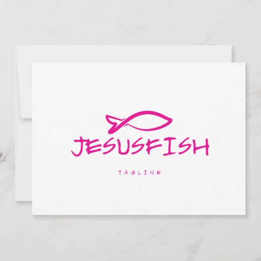 Invitation modèle de logo Poisson JÉSUS (Devant)