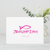 Invitation modèle de logo Poisson JÉSUS (Debout devant)
