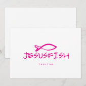 Invitation modèle de logo Poisson JÉSUS (Devant / Derrière)