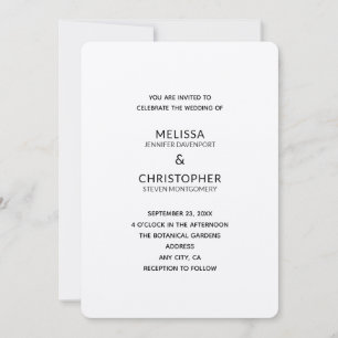 Invitation modèle de mariage 2B