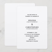 Invitation modèle de mariage 2B (Devant / Derrière)