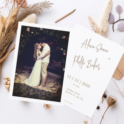 Invitation Modèle de mariage avec photo