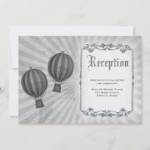 Invitation Modèle de mariage d'aviateur de Steampunk (Dos)