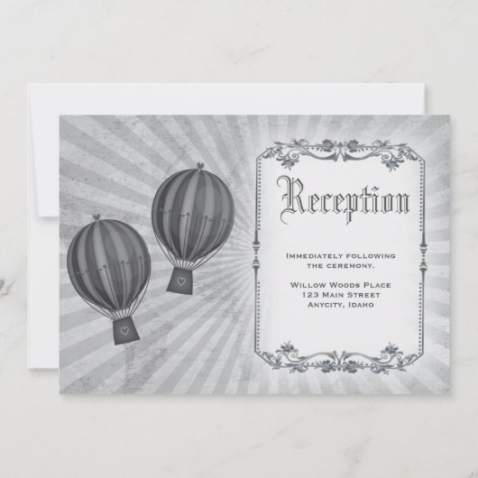 Invitation Modèle de mariage d'aviateur de Steampunk (Dos)