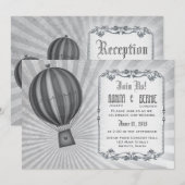 Invitation Modèle de mariage d'aviateur de Steampunk (Devant / Derrière)