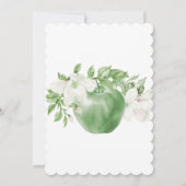 Invitation Modèle de mariage de pomme verte imprimable (Dos)