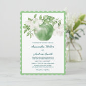Invitation Modèle de mariage de pomme verte imprimable (Debout devant)