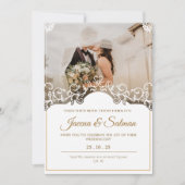 Invitation Modèle de mariage personnalisable avec monogramme (Devant)