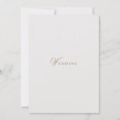 Invitation Modèle de mariage personnalisable avec monogramme (Dos)
