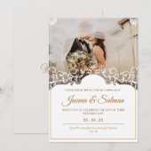 Invitation Modèle de mariage personnalisable avec monogramme (Devant / Derrière)