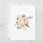 Invitation Modèle de mariage rose et or (Dos)