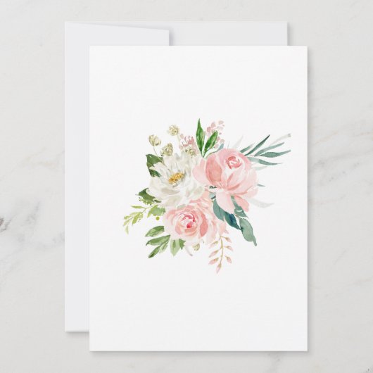 Invitation Modèle de mariage rose et or (Dos)