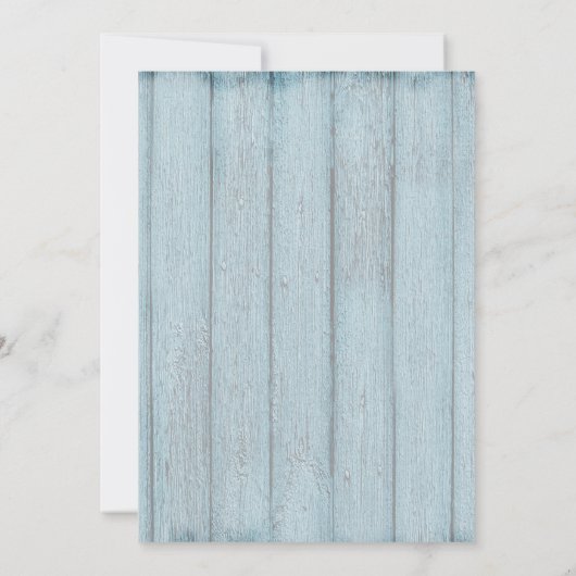 Invitation Modèle de Mariage Rustique Dusty Blue (Dos)