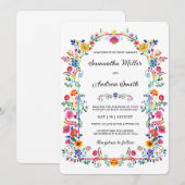 Invitation Modèle de mariage rustique mexicain (Devant / Derrière)