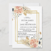 Invitation Modèle de mariage simple  (Devant)