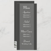 Invitation Modèle de menu de dîner de réception de mariage Wh (Devant / Derrière)