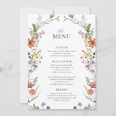Invitation Modèle de menu Fleur sauvage, Salon de jardin pour (Devant)
