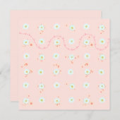 Invitation Modèle de mise à jour avec des marguerites sans bo (Devant / Derrière)