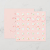 Invitation Modèle de mise à jour de date avec des marguerites (Devant / Derrière)