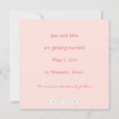 Invitation Modèle de mise à jour de date avec des marguerites (Dos)