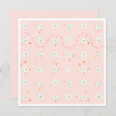 Invitation Modèle de mise en page avec marguerite et bordure (Devant / Derrière)