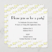 Invitation Modèle de moutons (Devant / Derrière)