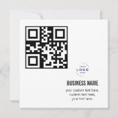 Invitation Modèle de nom de logo d'entreprise de code QR pers (Devant)