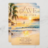 Invitation Modèle de notification de sauvegarde de plage trop (Devant / Derrière)