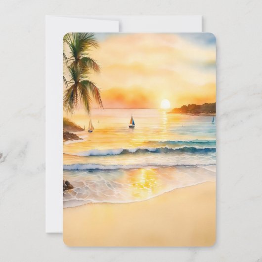 Invitation Modèle de notification de sauvegarde de plage trop (Dos)