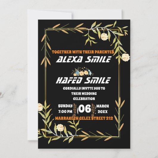 Invitation Modèle de pancarte de bienvenue pour la fête de ma (Devant)