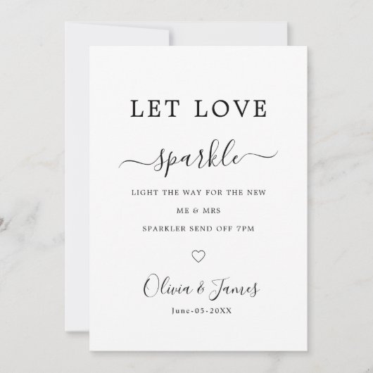 Invitation Modèle de panneau de départ de mariage avec cierge (Devant)