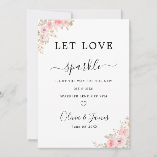 Invitation Modèle de panneau de départ de mariage avec cierge (Devant)