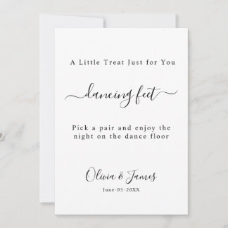 Invitation Modèle de panneau de mariage pour pieds dansants,