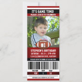 Invitation Modèle de photo d'anniversaire de football (Devant)