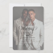 Invitation Modèle de photo de mariage pour deux mariés (Devant)