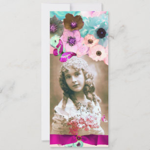 INVITATION MODELE DE PHOTO DE ROSES ROSES ET PAPILLON SWEET 1