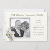 Invitation Modèle de photo d'orchidées pour l'anniversaire de (Devant)