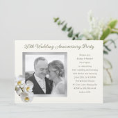 Invitation Modèle de photo d'orchidées pour l'anniversaire de (Debout devant)